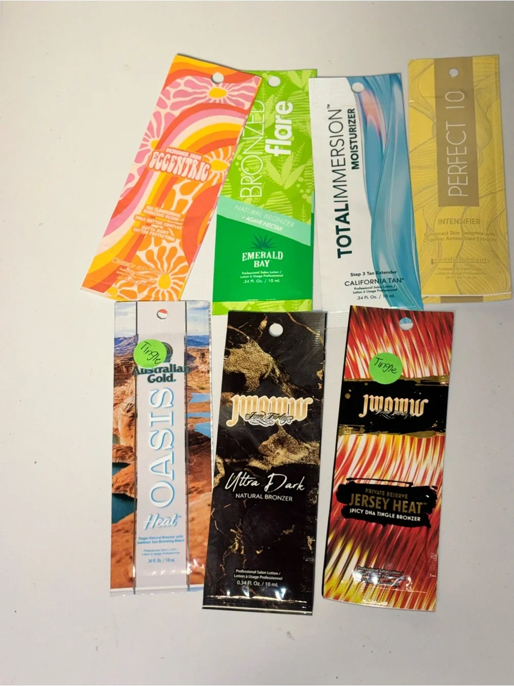 Jwoww emerald bay bundle of tanning lotions-bronzer- tingle-tanning bed samples